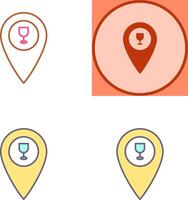 Unique Bar Location Icon Design vector