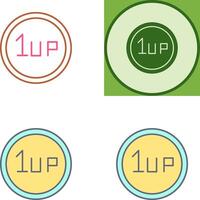 Unique 1UP Icon Design vector