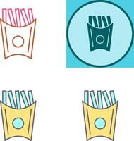 Unique French Fries Icon Design vector