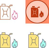 Unique Fuel to Fire Icon Design vector