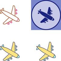 diseño de icono de avión de aterrizaje vector