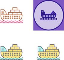 Cargo Ship Icon Design vector