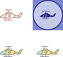 Military Helicopter Icon Design vector