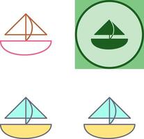 Small Yacht Icon Design vector