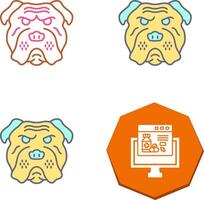 Bulldog Icon Design vector