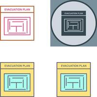 Evacuation Plan Icon Design vector