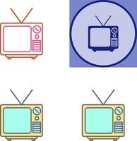 televisión transmitir icono diseño vector