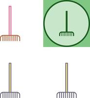 Fork picking Leaves Icon Design vector