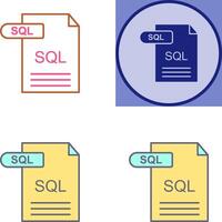 SQL Icon Design vector