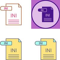 INI Icon Design vector