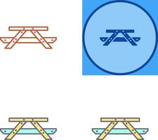 Picnic of Table Icon Design vector