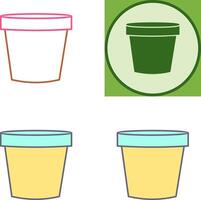 Plant Pot Icon Design vector