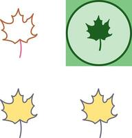 Autumn Leaf Icon Design vector