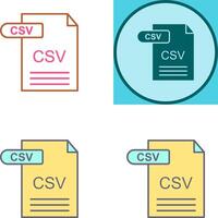 CSV Icon Design vector