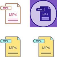 MP4 Icon Design vector
