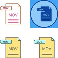 MOV Icon Design vector