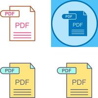 PDF Icon Design vector