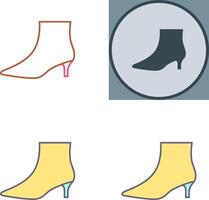 botas con tacones icono diseño vector