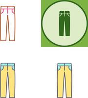 Men's Pants Icon Design vector