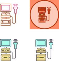 Ultrasound Machine Icon Design vector