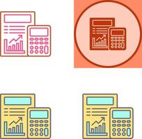 Calculating Icon Design vector