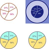 Pie Chart Icon Design vector