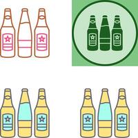 cerveza botellas icono diseño vector