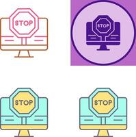 Stop Icon Design vector