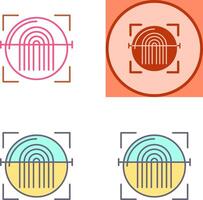 Fingerprint Scanner Icon Design vector