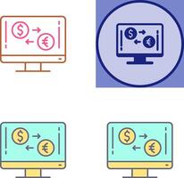 Currency Exchange Icon Design vector