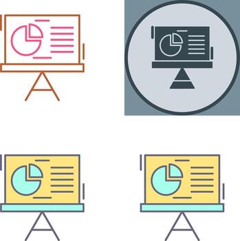 Pie Chart Icon Design vector