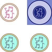 musical notas icono diseño vector