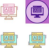 AB Testing Icon Design vector