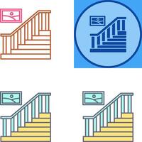 diseño de icono de escalera vector