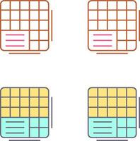 Table Data Icon Design vector