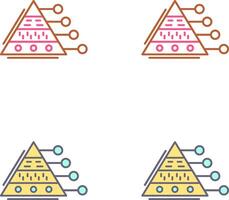 pirámide grafico icono diseño vector