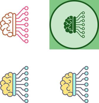 máquina aprendizaje icono diseño vector