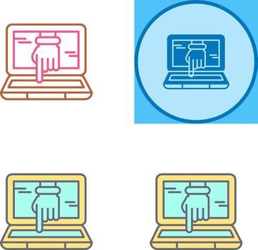 Computer Hacking Icon Design vector