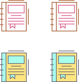 Spring Notebook Icon Design vector