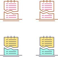 Corrupted List Icon Design vector