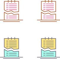 corrompido lista icono diseño vector