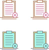 Rejected Icon Design vector