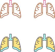 diseño de icono de pulmones vector