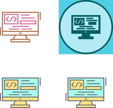 diseño de icono de codificación vector