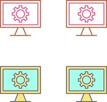 Monitor Screen Icon Design vector