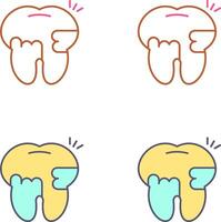 Toothache And Plaque Icon Design vector