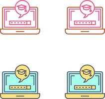 Digital Learning Icon Design vector