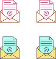 Rejection Of A Letter Icon Design vector