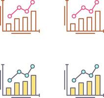 Bar Chart Icon Design vector