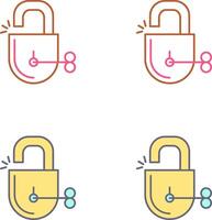 Unlock Icon Design vector